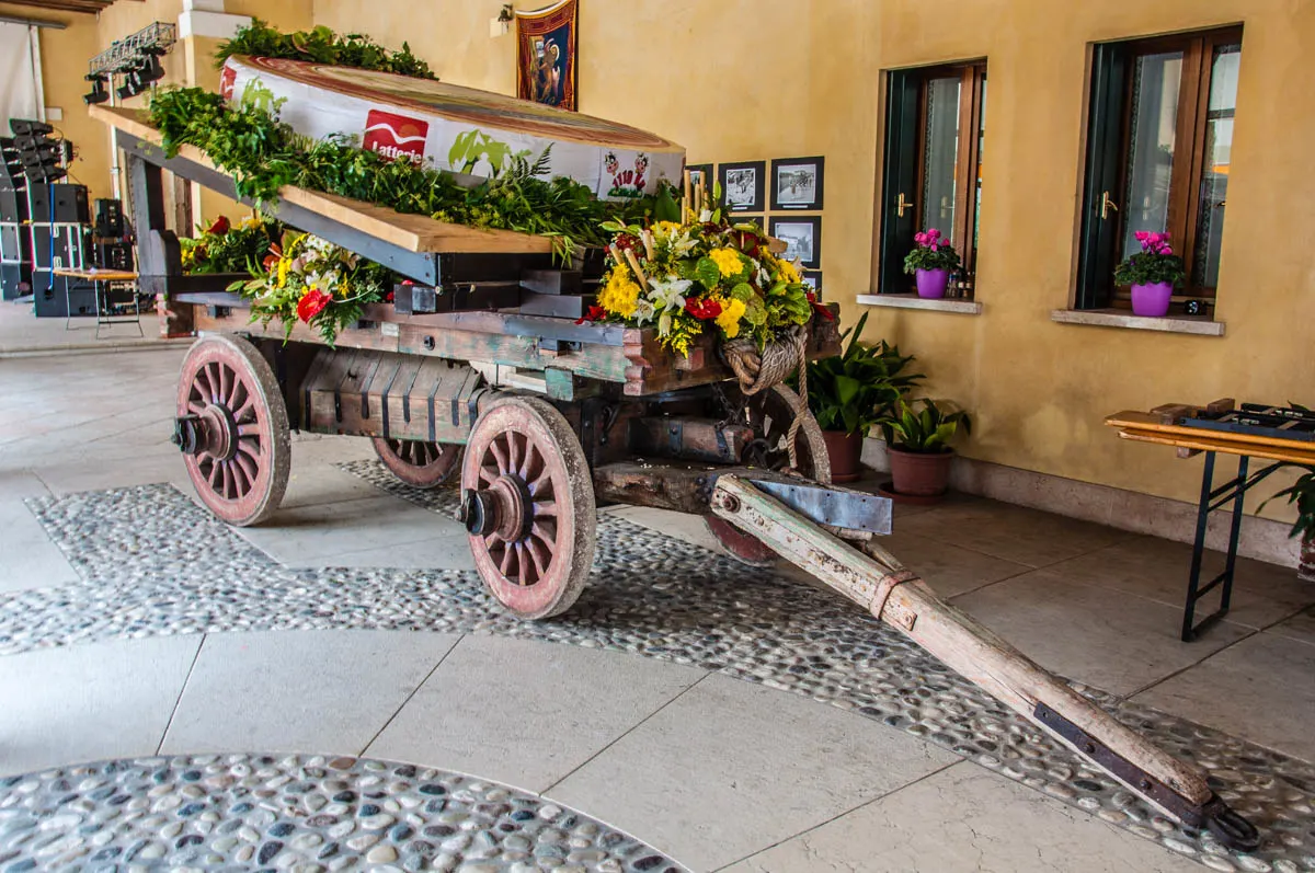 The one tonne cheese wheel - Festa della Transumanza - Bressanvido, Veneto, Italy - rossiwrites.com