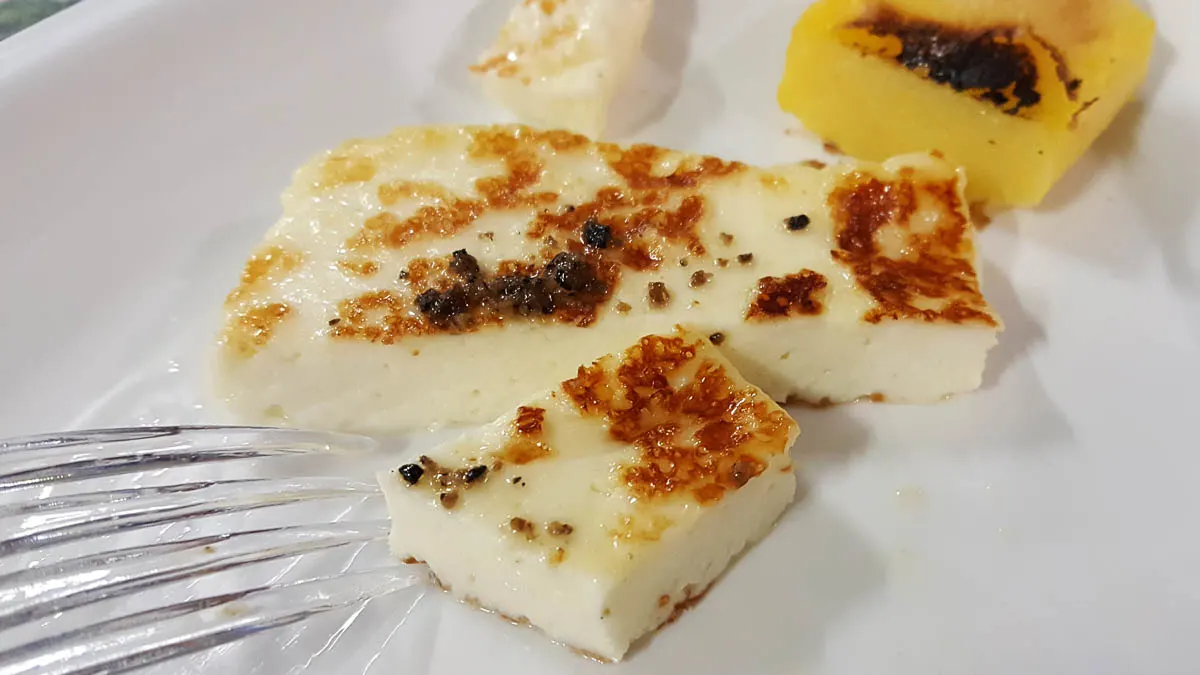 Tosella cheese with polenta and truffles - Lumignano Truffle Festival - Veneto, Italy - rossiwrites.com