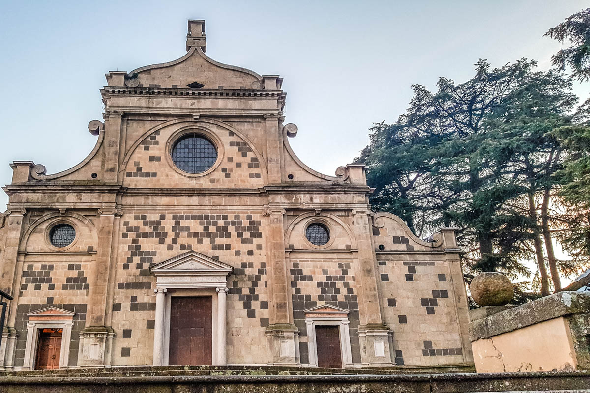 The facade of the church of the Praglia Abbey - Teolo, Euganean Hills, Veneto, Italy - rossiwrites.com