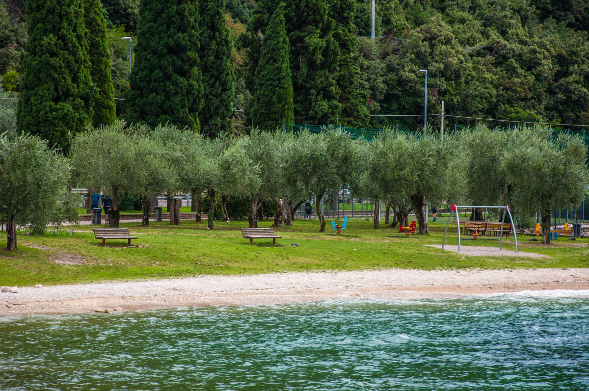 The beach in Navene, Lake Garda, Veneto, Italy - rossiwrites.com