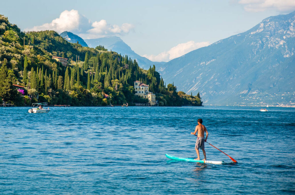 The view from the Lake Garda Bau Beach - Toscolano, Lombardy, Italy - rossiwrites.com