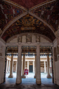 The frescoed and decorated portico of Palazzo Bo - Historic seat of Padua University - Padua, Veneto, Italy - rossiwrites.com