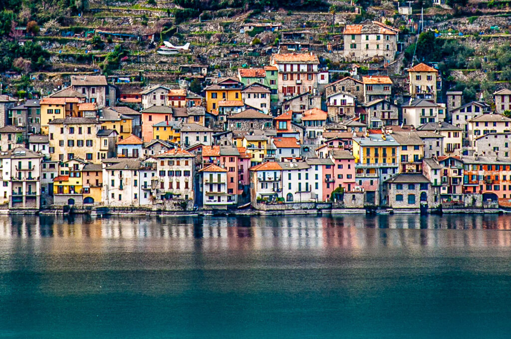 The town of Brienno seen across the water - Lake Como, Italy - rossiwrites.com