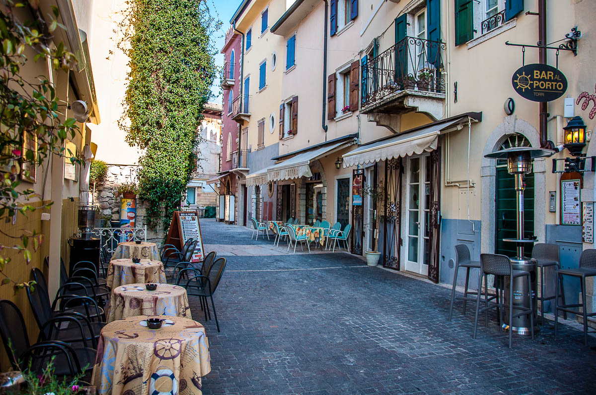 Street in the historic centre - Torri del Benaco, Italy - rossiwrites.com
