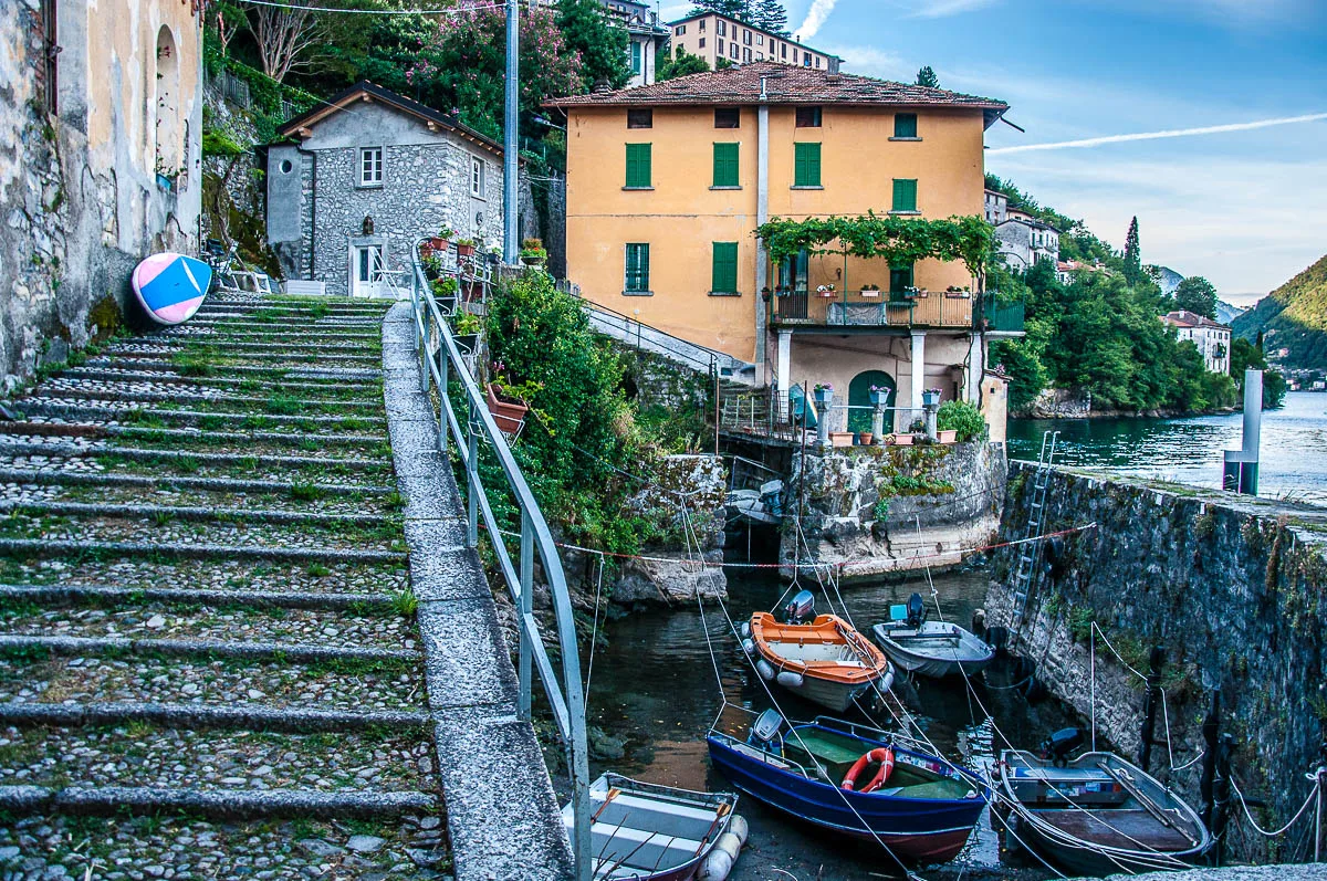 The small harbour - Nesso, Lake Como, Italy - rossiwrites.com