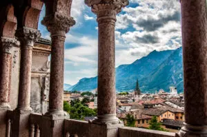 The view from the loggia of Buonconsiglio Castle over Trento's rooftops - Trentino, Italy - rossiwrites.com