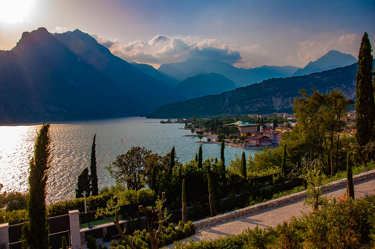 Panoramic view of the town of Torbole - Trentino, Italy - rossiwrites.com