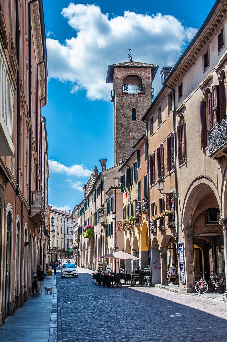 The city's main street under a blue sky - Padua, Italy - rossiwrites.com