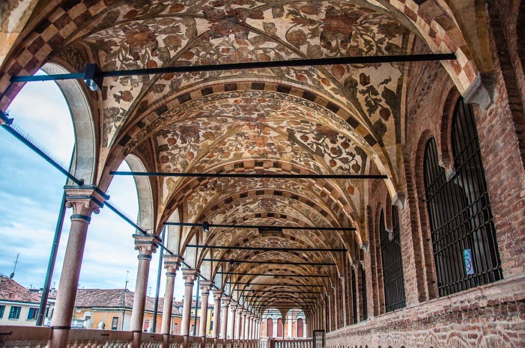The frescoed loggia of Palazzo della Ragione - Padua, Italy - rossiwrites.com