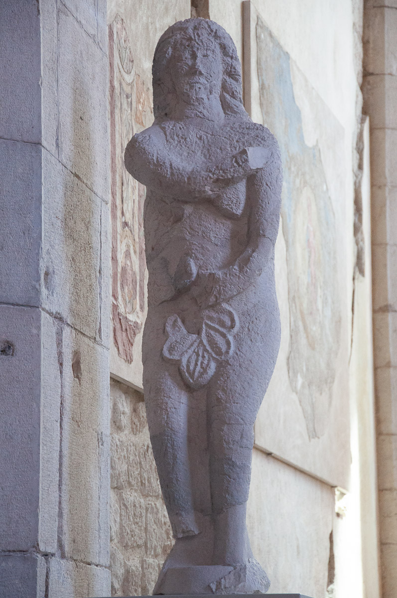 Damaged statue of Eve inside the Cathedral of San Andrea Apostolo - Venzone, Italy - rossiwrites.com