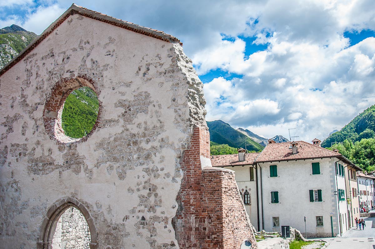 The Church of St. John the Baptist destroyed by the 1976 earthquake - Venzone, Italy - rossiwrites.com