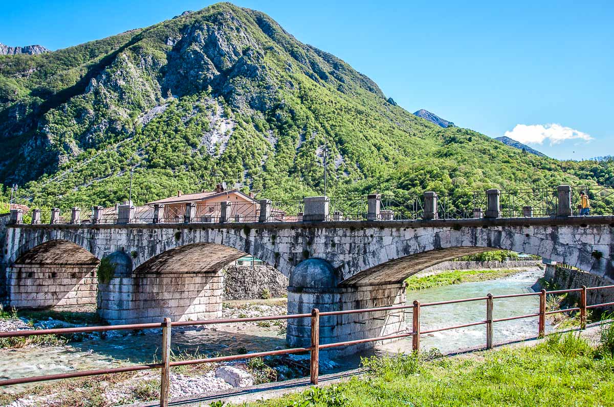 The bridge over the Venzonassa Torrent - Venzone, Italy - rossiwrites.com