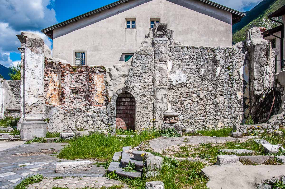 The ruins of the Church of St. John the Baptist - Venzone, Italy - rossiwrites.com