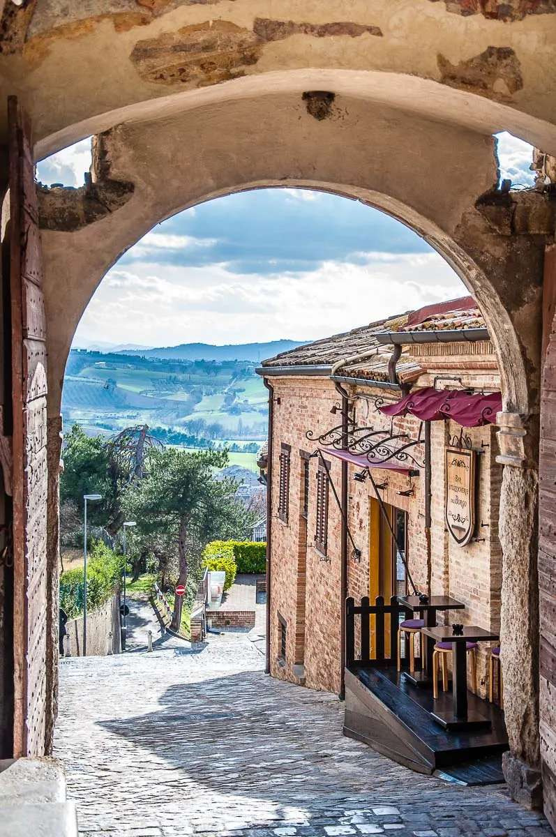 The view from the main enrance gate of the fortified village - Gradara, Italy - rossiwrites.com