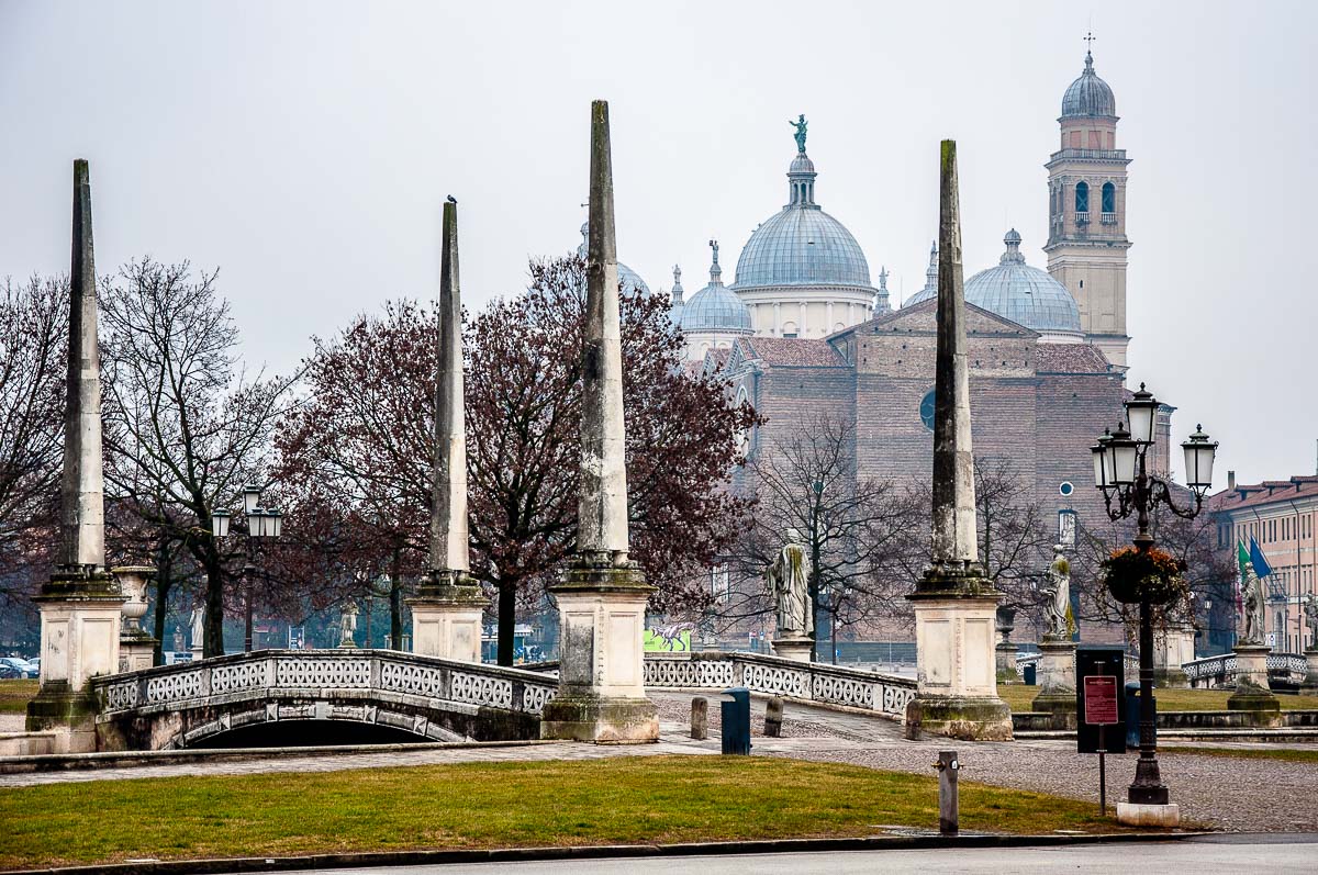 Prato della Valle with the Basilica of Santa Giustina - Padua, Italy - rossiwrites.com