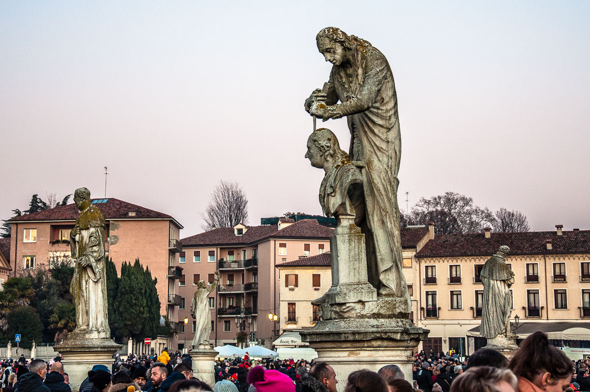 The statue of Antonio Canova on Prato della Valle - Padua, Italy - rossiwrites.com