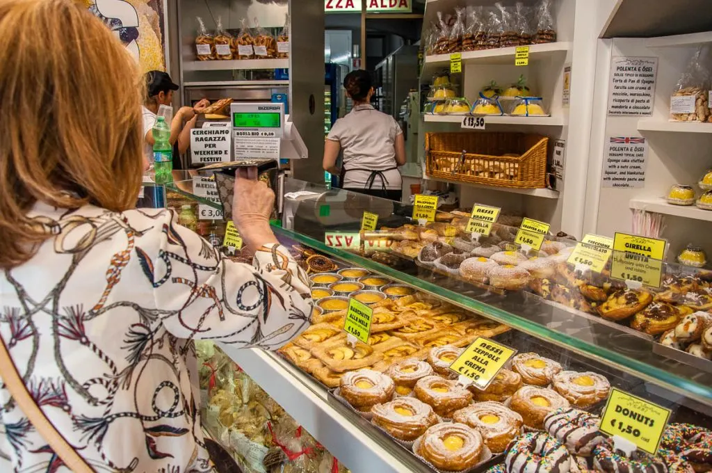 Traditional breakfast pastries and sweets - Bergamo Upper City, Lombardy, Italy - rossiwrites.com