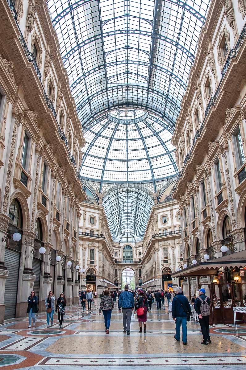 Galleria Vittorio Emanuele II, Christmas Shopping Stock Photo
