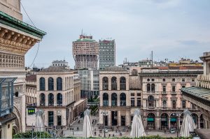 Milan's skyline seen from the rooftop of Galleria Vittorio Emanuele II - Milan, Italy - rossiwrites.com