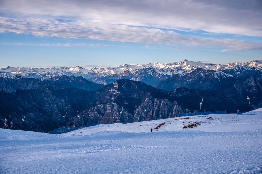 The view from the snow-capped Monte Baldo in winter - Malcesine, Italy - rossiwrites.com
