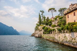 View of Lake Garda from the waterfront - Malcesine, Italy - rossiwrites.com