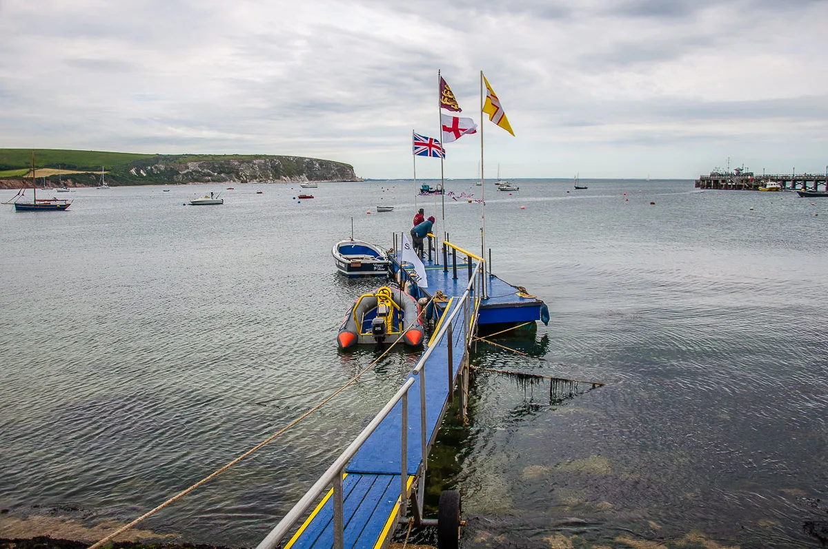 A pier in the harbour of the town of Swanage - Dorset, England - rossiwrites.com