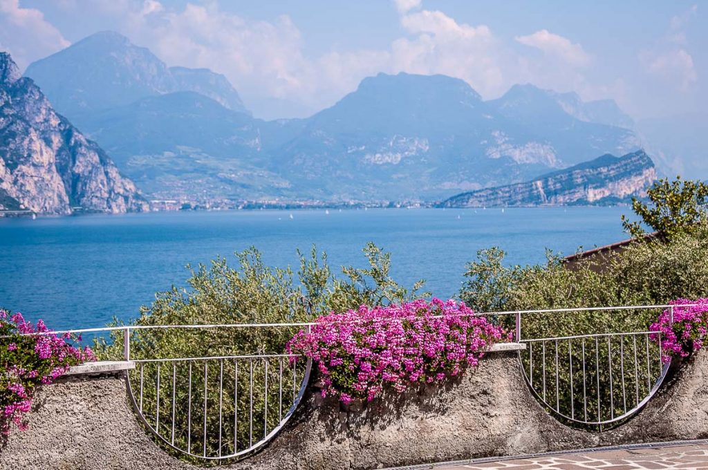 Panoramic view of Riva del Garda and Mount Brione - Trentino, Italy - rossiwrites.com