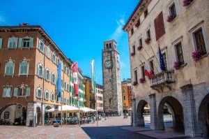 Piazza III Novembre with the Torre Aponale - Riva del Garda, Italy - rossiwrites.com