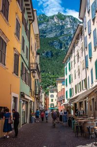 Street in the historic centre - Riva del Garda, Italy - rossiwrites.com