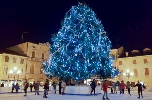 The ice rink at Christmas - Cittadella, Italy - rossiwrites.com