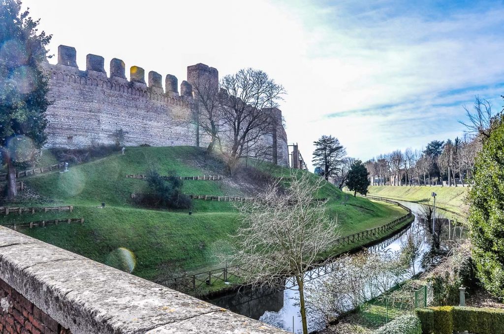 The moat with the defensive walls - Cittadella, Italy - rossiwrites.com