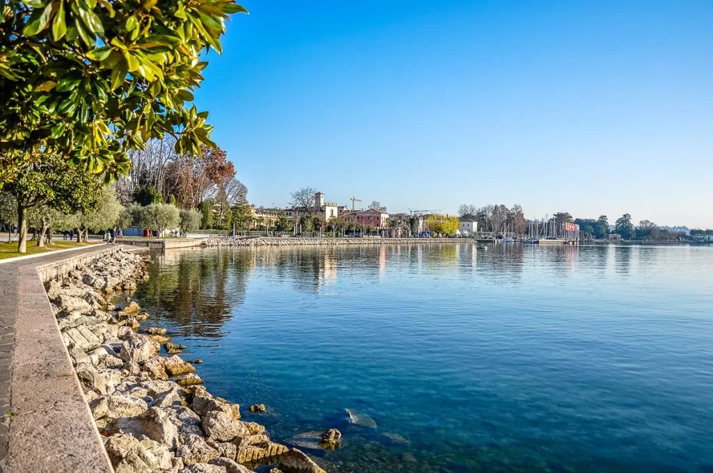 The Lake Garda promenade leading to the town of Bardolino - Veneto, Italy - rossiwrites.com