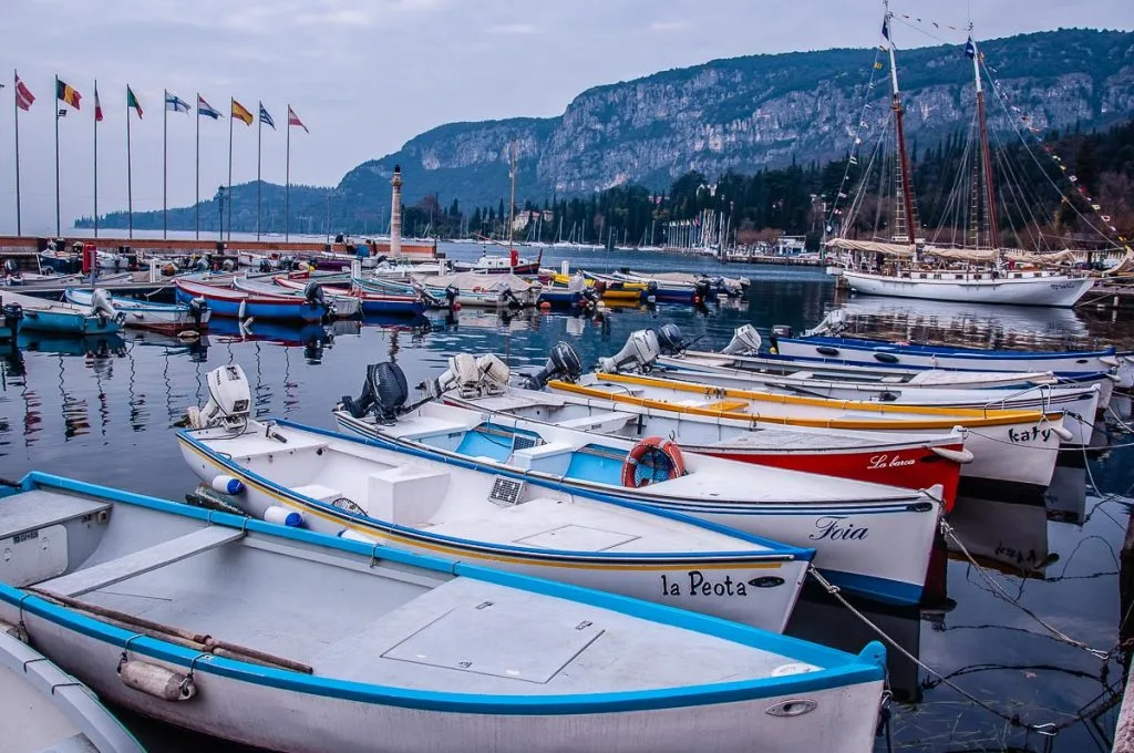 The marina of Garda Town on Lake Garda - Veneto, Italy - rossiwrites.com