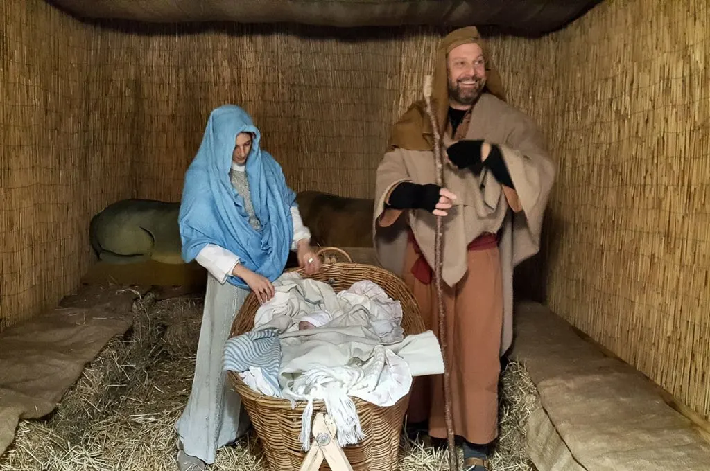 The Nativity Grotto - As set up during a Living Nativity Scene in Castelfranco Veneto, Italy - rossiwrites.com