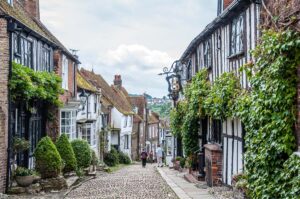 The ivy-clad half-timbre facade of the historic Mermaid Inn - Mermaid Street - Rye, England - rossiwrites.com