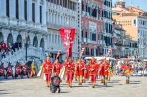Riva degli Schiavoni during the parade for the Regatta of the Four Maritime Republics - Venice, Italy - rossiwrites.com