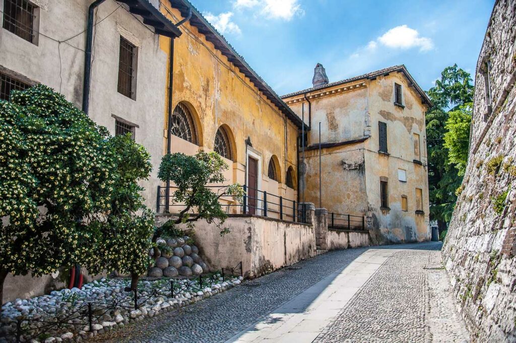 Historic buildings in the grounds of the Castle - Brescia, Italy - rossiwrites.com