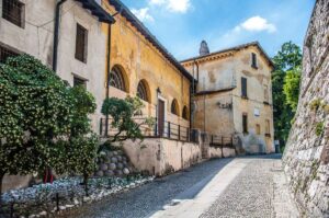Historic buildings in the grounds of the Castle - Brescia, Italy - rossiwrites.com