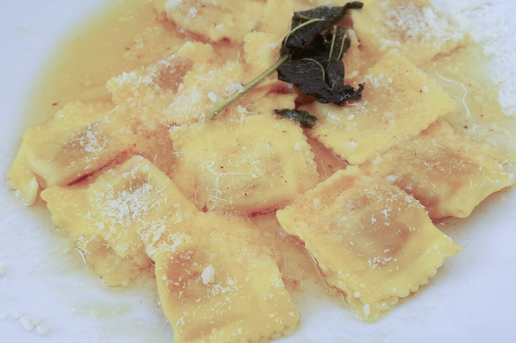 Casonsei with Bagoss cheese - Brescia, Lombardy, Italy - rossiwrites.com