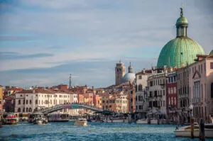 The Ponte degli Scalzi and the Church of San Simeon Piccolo near the Venezia Santa Lucia train station - Venice, Italy - rossiwrites.com