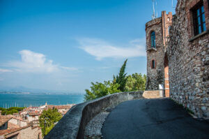 The medieval castle with Lake Garda in the distance - Desenzano del Garda, Italy - rossiwrites.com