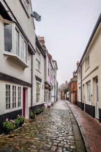 A cobbled street in Faversham in Kent, England - rossiwrites.com