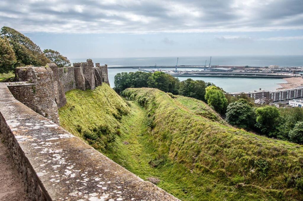 The Kentish town of Dover seen from Dover Castle - Kent, England - rossiwrites.com