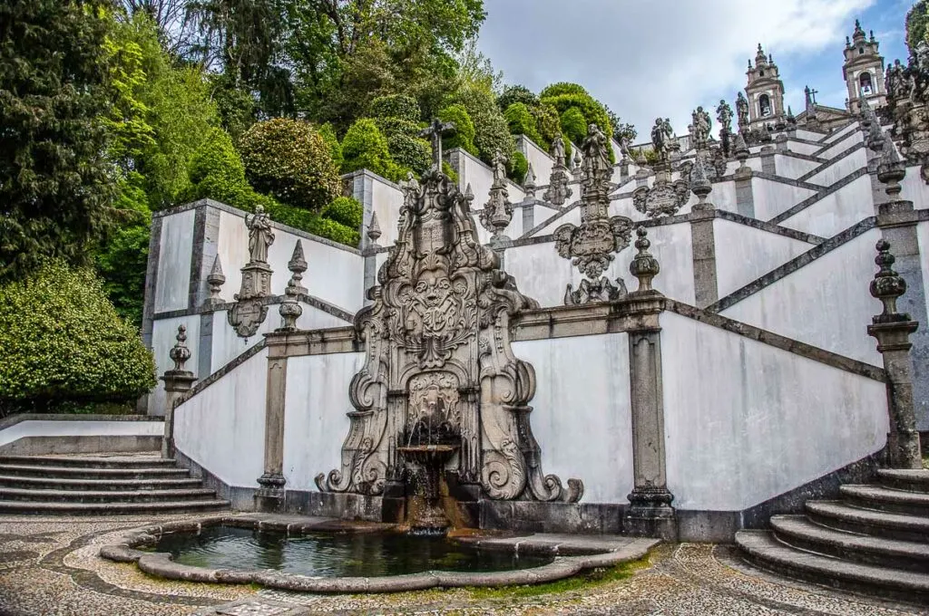 The Baroque stairway leading to the Sanctuary of Bom Jesus do Monte - Braga, Portugal - rossiwrites.com
