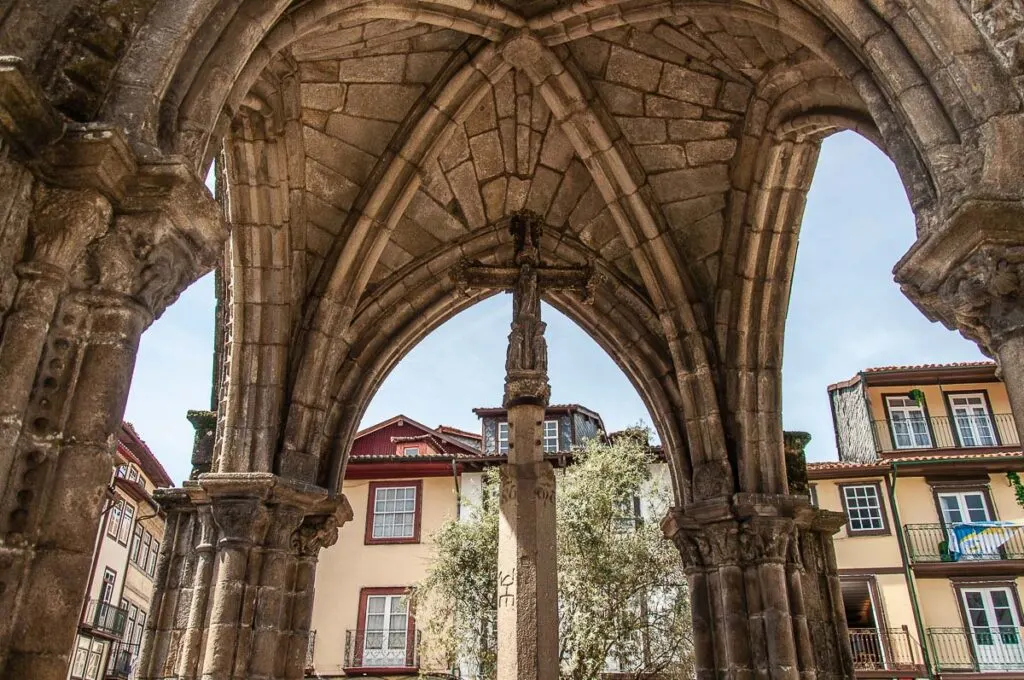 Inside the medieval Padrao do Salado on the historic Largo da Oliveira - Guimarães, Portugal - rossiwrites.com