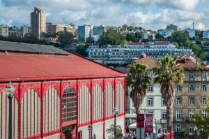Mercado Ferreira Borges with historic buildings - Porto, Portugal - rossiwrites.com