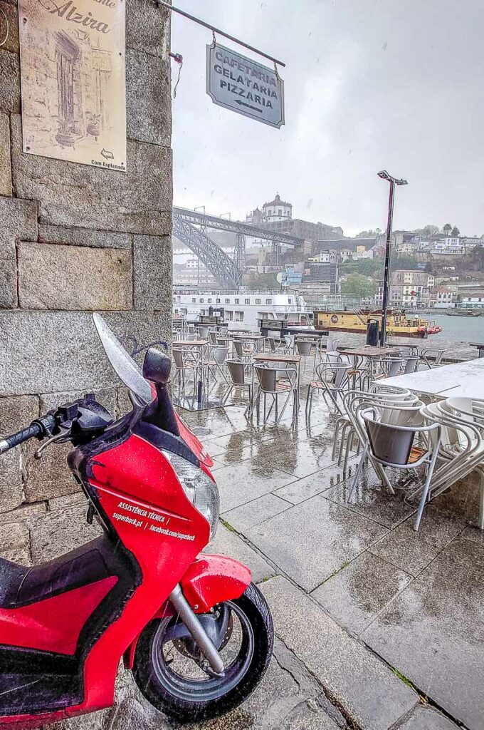 Ribeira in the rain - Porto, Portugal - rossiwrites.com