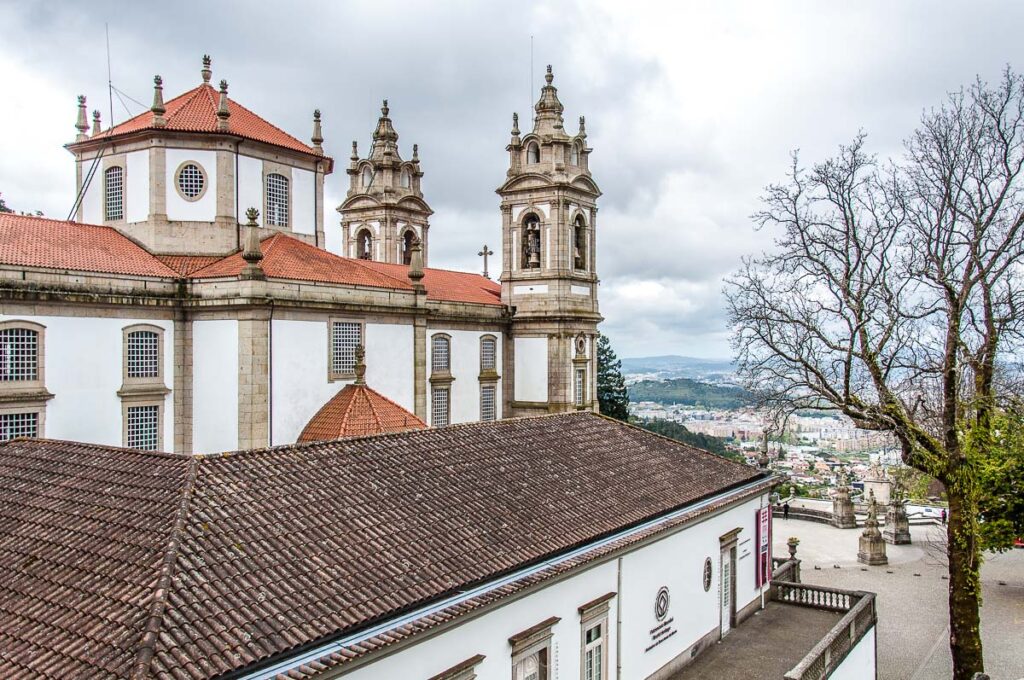 Side view of the Sanctuary of Bom Jesus do Monte - Braga, Portugal - rossiwrites.com