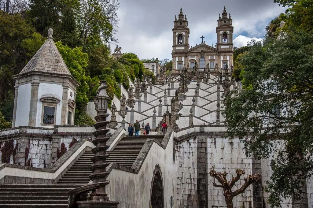 The Baroque stairway leading to the Sanctuary of Bom Jesus do Monte - Braga, Portugal - rossiwrites.com