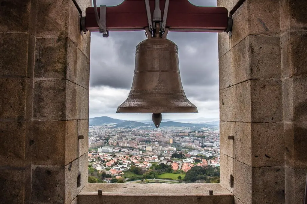 The bell of the Sanctuary of Bom Jesus do Monte - Braga, Portugal - rossiwrites.com